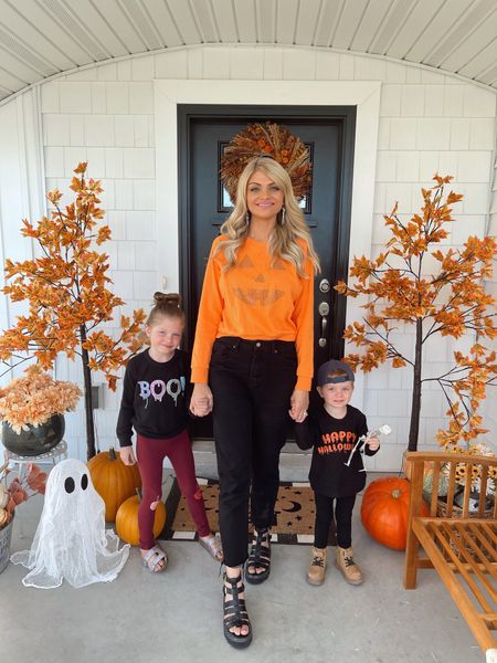 Family Halloween style 🎃 All wearing Chaser brand Halloween shirts at Zappos with free shipping! Linked my full outfit and my front porch decor! 

#LTKkids #LTKHalloween #LTKfamily