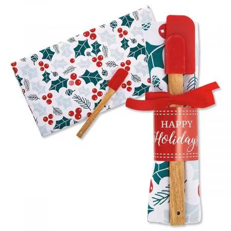Holiday Towel and Spatula Set- Includes 2 Spatulas and a Dish Rag Gift Set | Walmart (US)