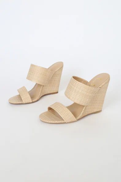 Biava Natural Raffia Wedge Sandals | Lulus