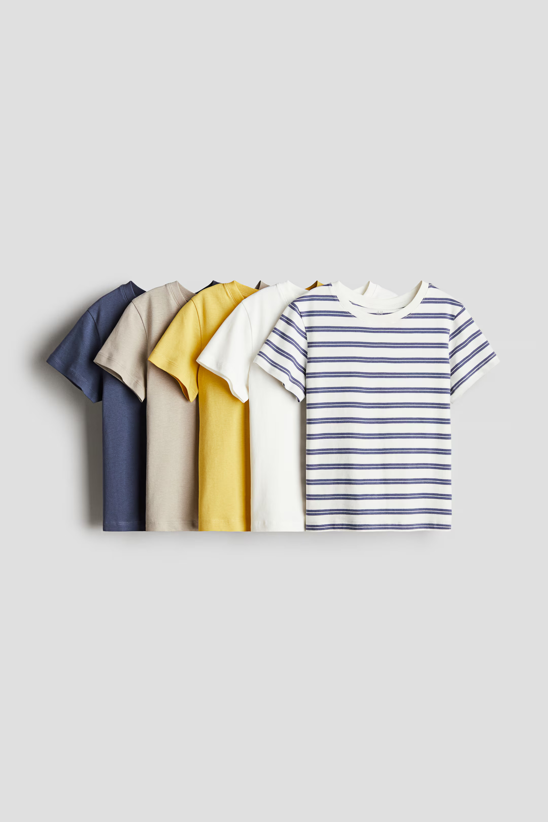 5-pack Cotton T-shirts - Blue/striped - Kids | H&M US | H&M (US + CA)