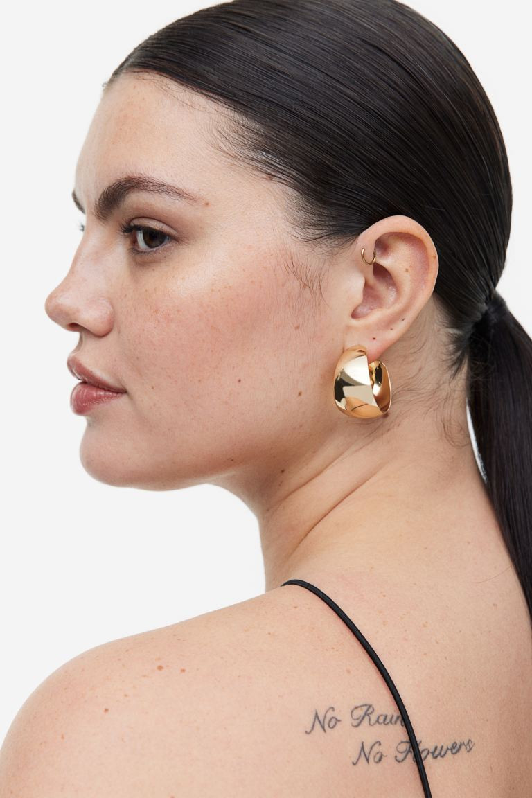 Wide Hoop Earrings | H&M (US + CA)