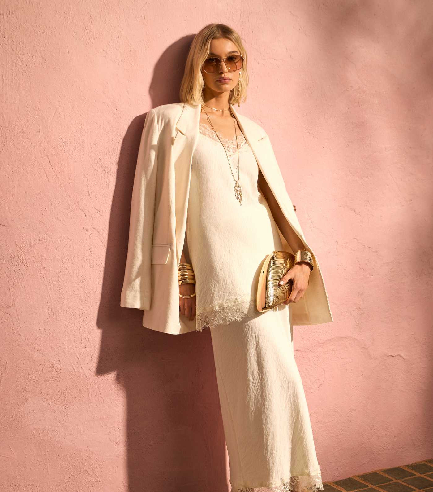 Off White Linen Blend Blazer | New Look | New Look (UK)