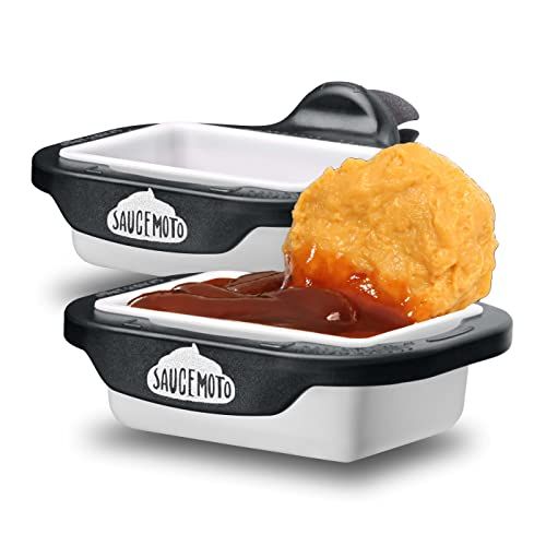 Saucemoto Dip Clip | An in-car sauce holder for ketchup and dipping sauces. As seen on Shark Tank (2 | Amazon (US)