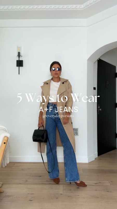 5 ways to style my favorite abercrombie jeans of the season! use code: AFLTK for 20% off Abercrombie this weekend. 

#LTKfindsunder100 #LTKSale #LTKshoecrush