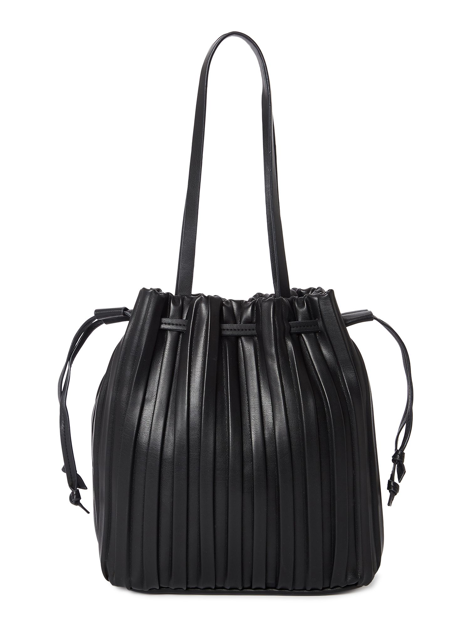 Time & Tru Women's Pleated Bucket Handbag | Walmart (US)