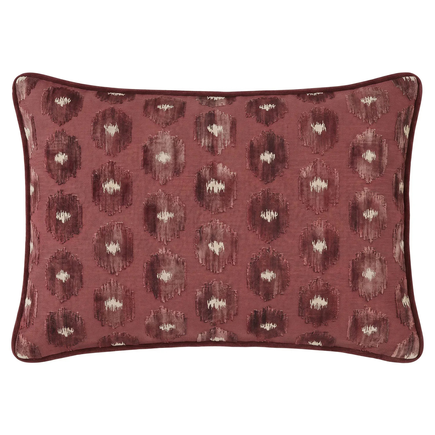 Aster Rosewood Cabernet Lumbar Pillow - 15x23 | Kathy Kuo Home