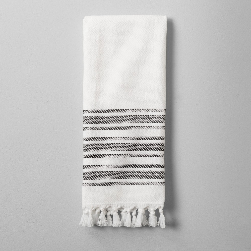Hand Towel with Tassel - Black/White - Hearth & Hand with Magnolia | Target