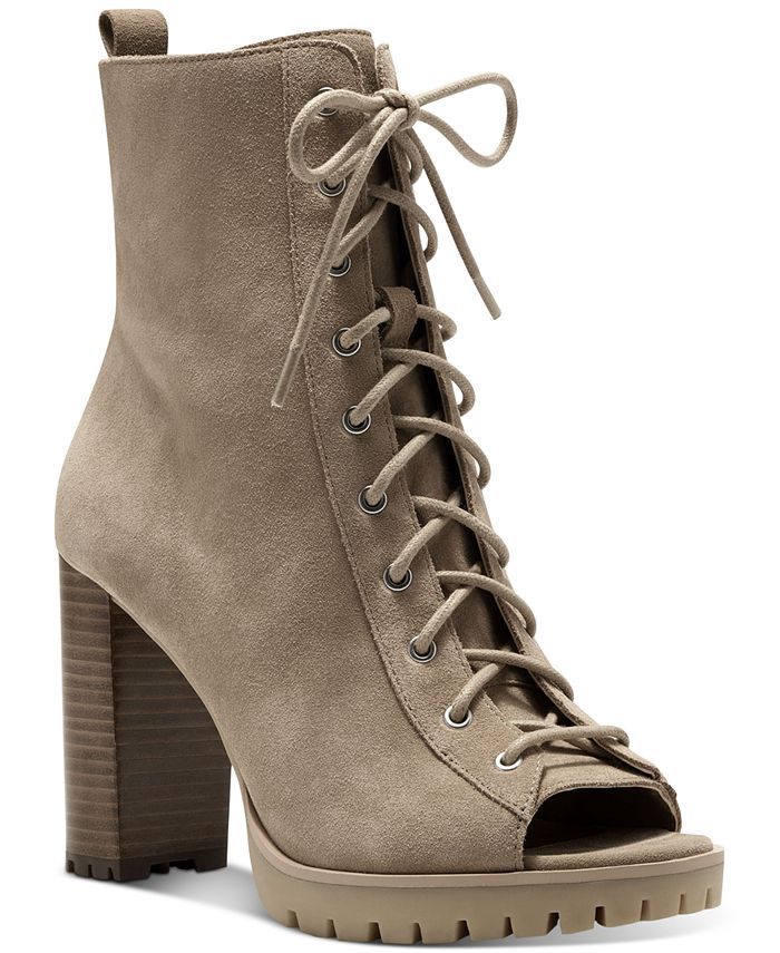 Vince Camuto Women's Hemmy Lace-Up Lug Sole Booties & Reviews - Booties - Shoes - Macy's | Macys (US)