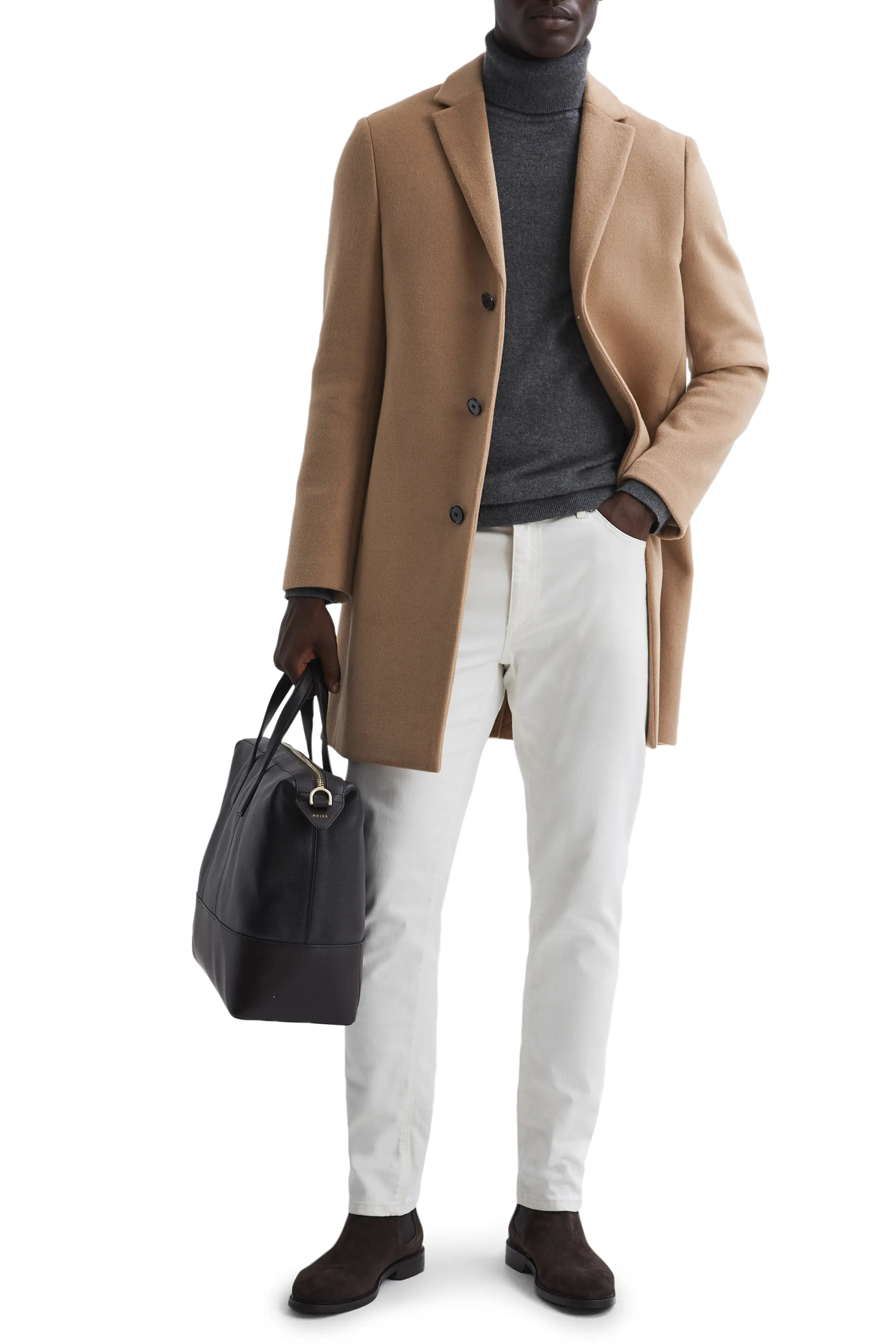 Reiss Gable Wool Blend Overcoat (Men) | Nordstrom | Nordstrom
