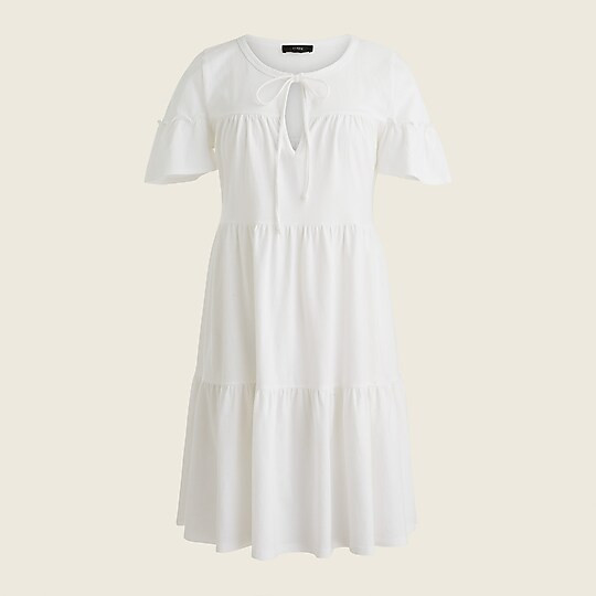 Broken-in jersey tiered mini dress | J. Crew US
