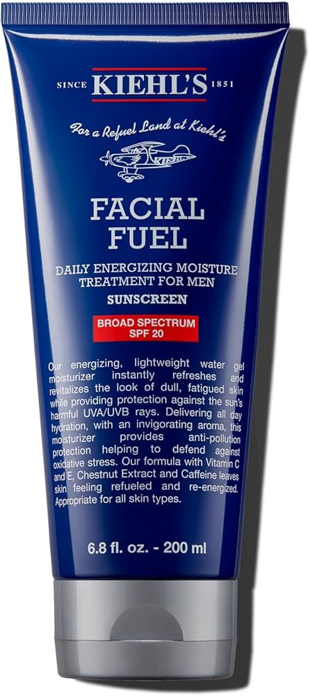 Kiehl's Facial Fuel Moisturizer with SPF 20 for Men, Energizing Face Moisturizer for Dull Skin, N... | Amazon (CA)