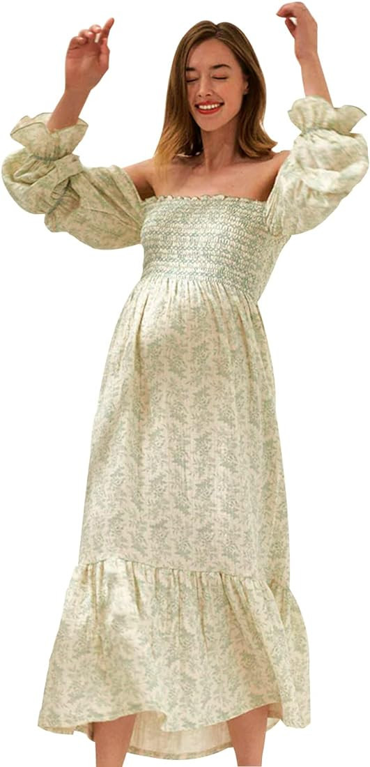 NOTHING FITS BUT Women’s Soft Cotton Muslin Dress, Everyday Stretchable Haru Maternity Gown, Id... | Amazon (US)