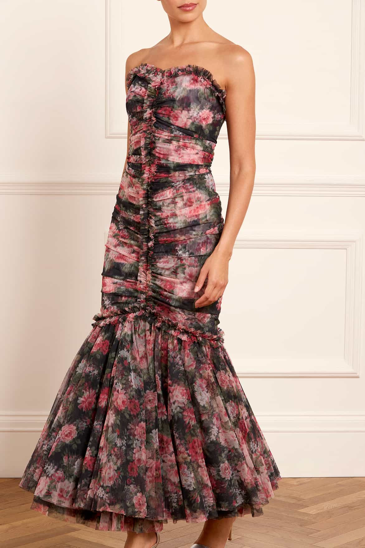 Midnight Dance Strapless Ankle Gown | Needle & Thread