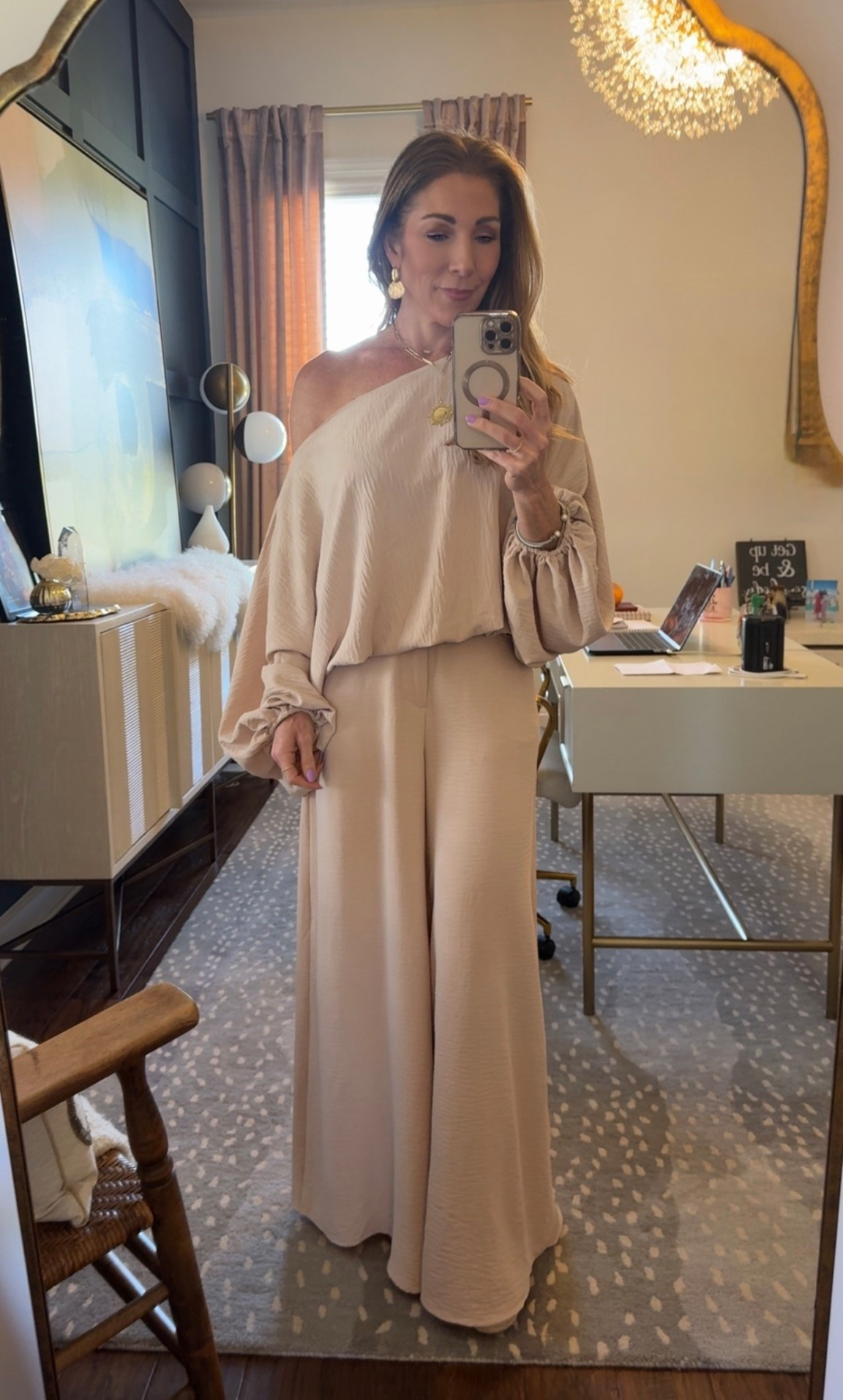 This set is one of those “throw it on and look put together” outfits.  🙌🏼
I have it in THREE colors because it’s that good.

You can wear it as a full set or mix it up… the top works great with denim and the pants are perfect for work, church, or any event where you want to feel comfy but still elevated.

Lightweight, flowy, and just easy! 🤍

Wearing size small
Wedges true to size 


#LTKOver40 #LTKootd #LTKPetite