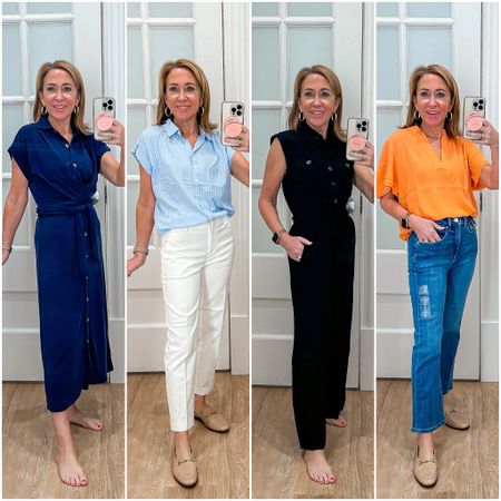 New Arrivals at Loft:
Tie Front Dress P00

White Pants P00 but ended up buying the P0

Blue Top PXXS

Jumpsuit For PXXS

#LTKover40 #LTKstyletip #LTKfindsunder100