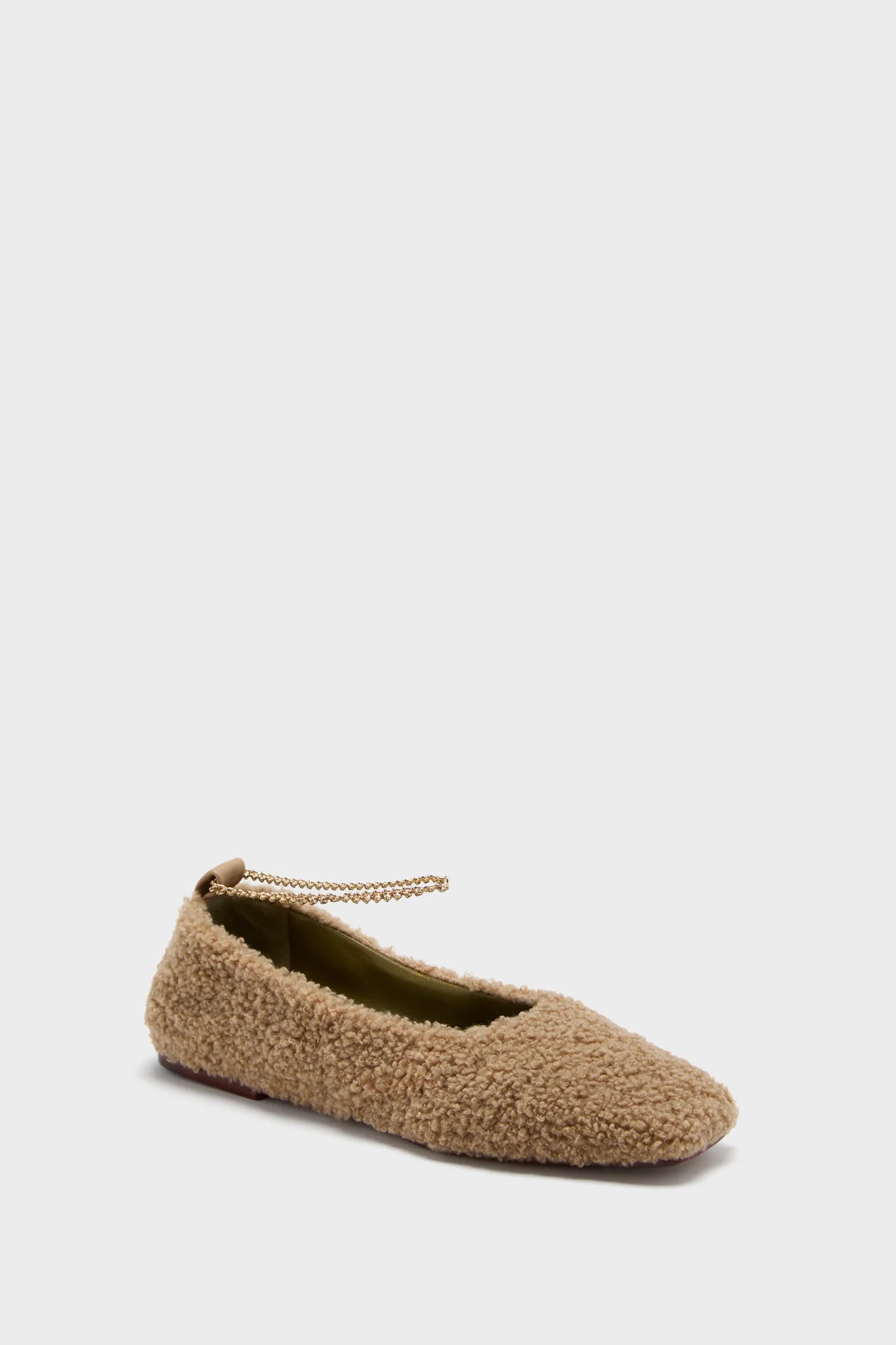 Light Beige Teddy Augusta Ballet Flats | Tuckernuck (US)