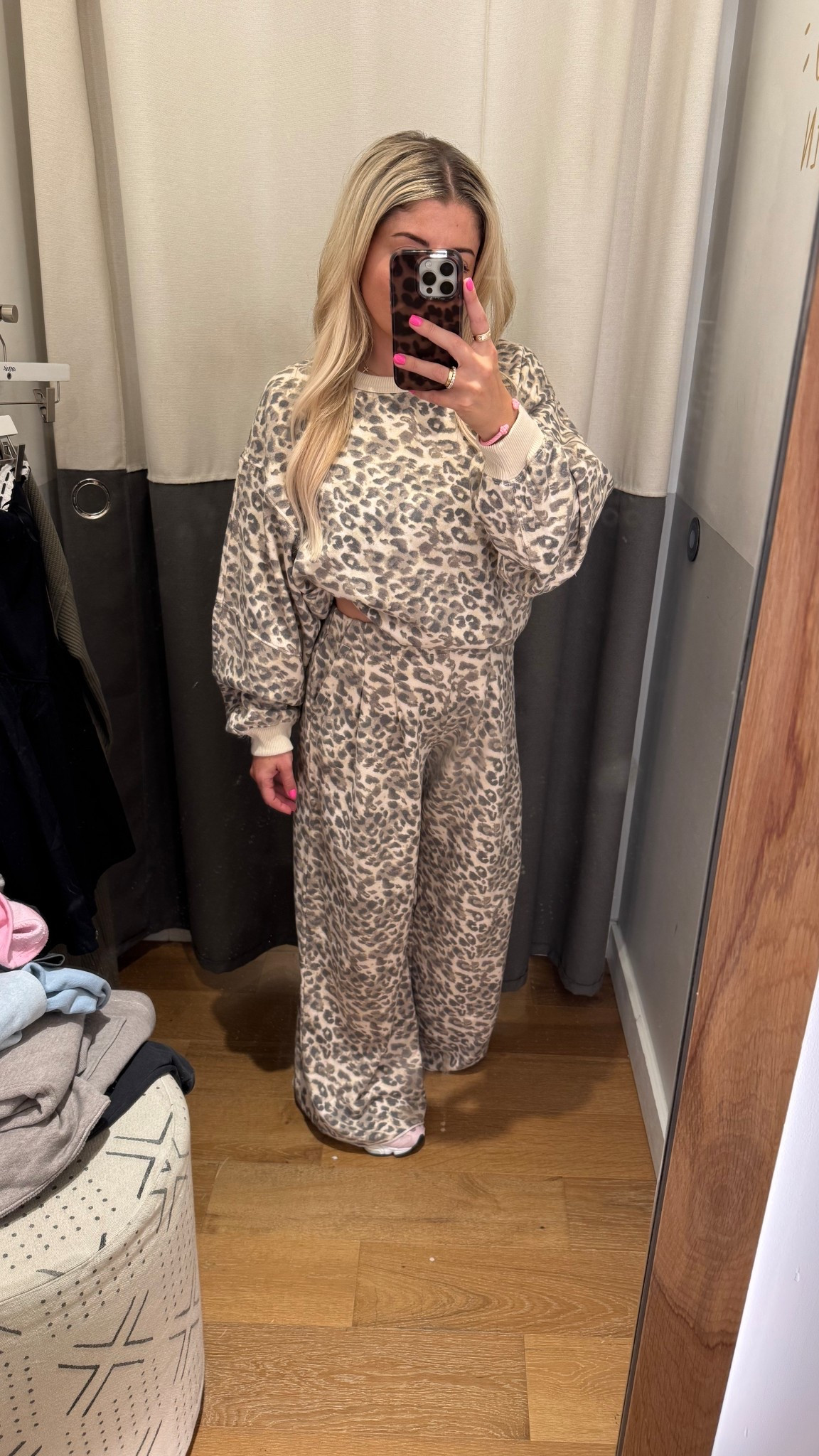 Leopard matching set on sale
Size small
New balance sneakers tts

#LTKSaleAlert #LTKootd