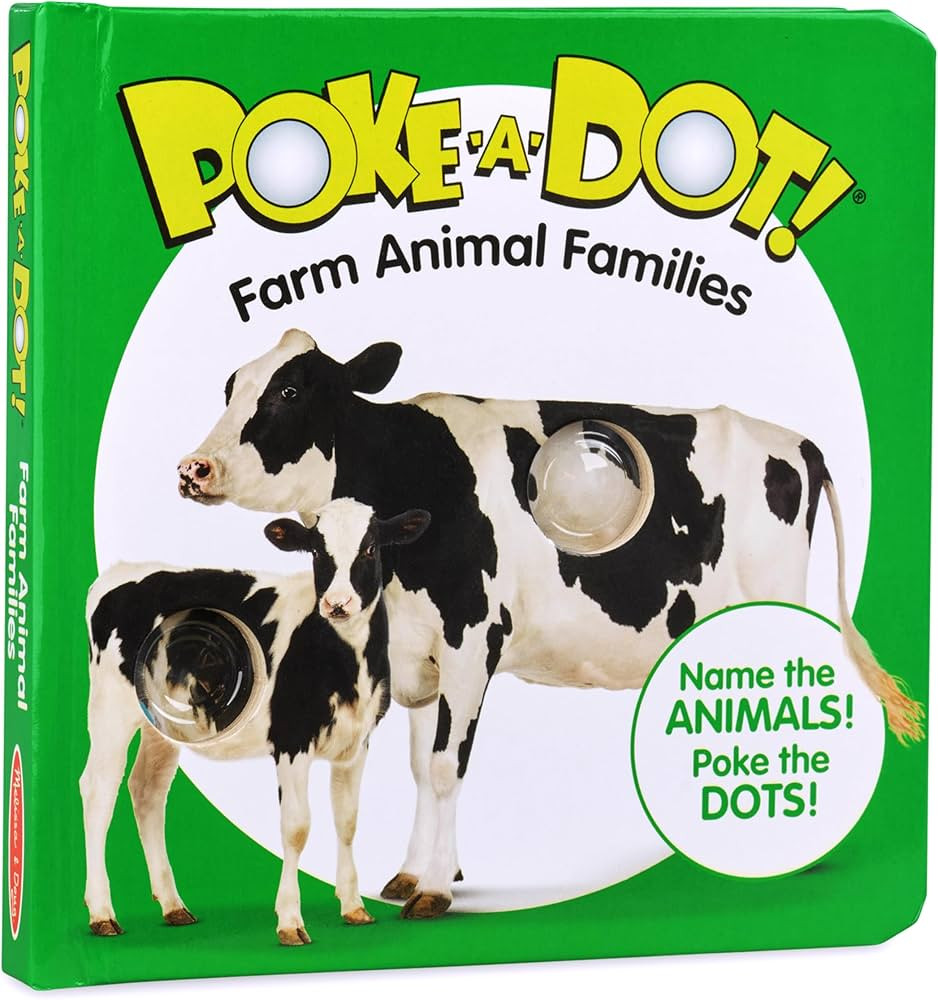 Melissa & Doug Children’s Book – Poke-a-Dot: Farm Animal Families (Board Book with Buttons to... | Amazon (US)