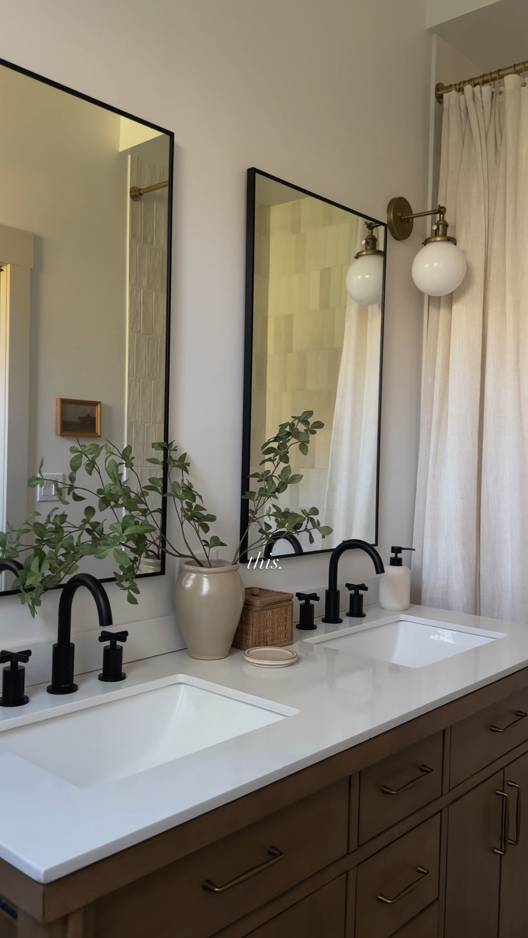 Small master bathroom tour 🤍

#LTKHome #LTKFindsUnder50 #LTKFindsUnder100