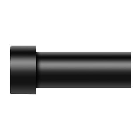 Ivilon Drapery Window Curtain Rod - End Cap Style Design 1 Inch Pole. 48 to 86 Inch Color Black | Amazon (US)