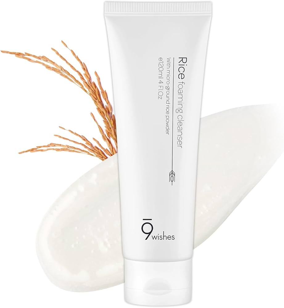 9 wishes Rice Foaming Cleanser, Gentle Exfoliating Face Wash without Irritation, Visible Rice Pow... | Amazon (US)