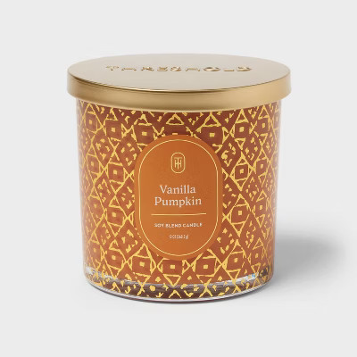 Vanilla Pumpkin Jar Candle Orange Gold 12oz- Threshold™ | Target