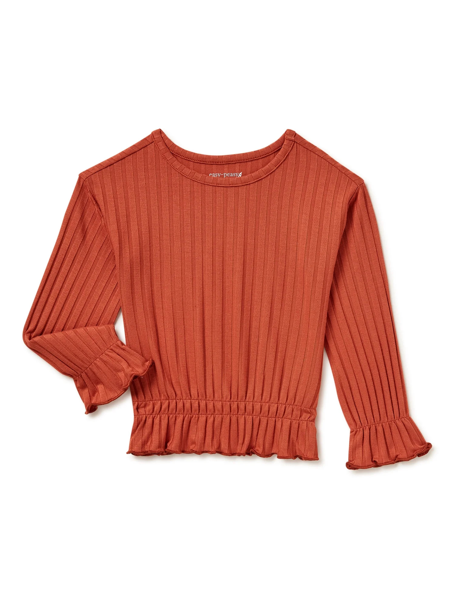 easy-peasy Baby and Toddler Girls Long Sleeve Peplum Top, Sizes 12 Months-5T | Walmart (US)