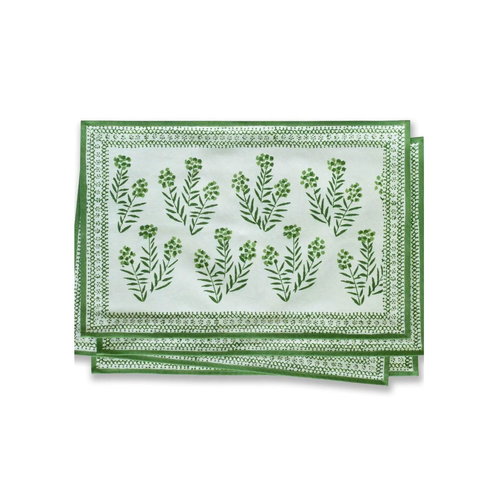 Green Floral Placemats | Brooke and Lou
