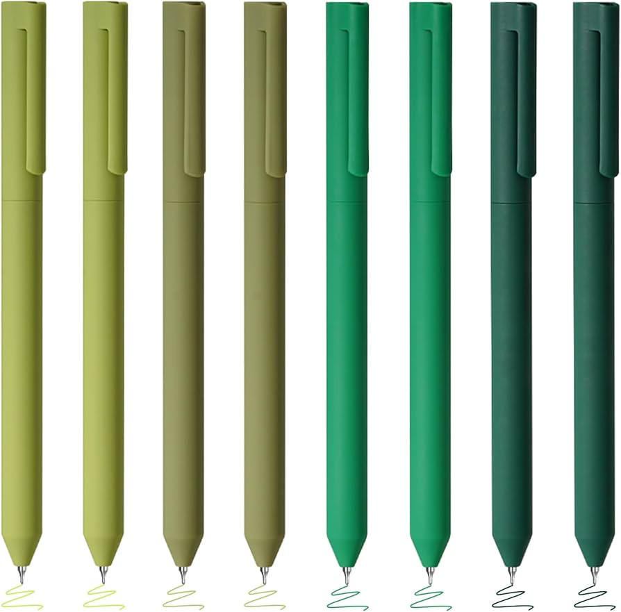BAYTORY 8Pcs Colored Gel Pens, 0.5mm Fine Point Multicolored Ink Pen, Colorful Pens Smooth Writin... | Amazon (US)