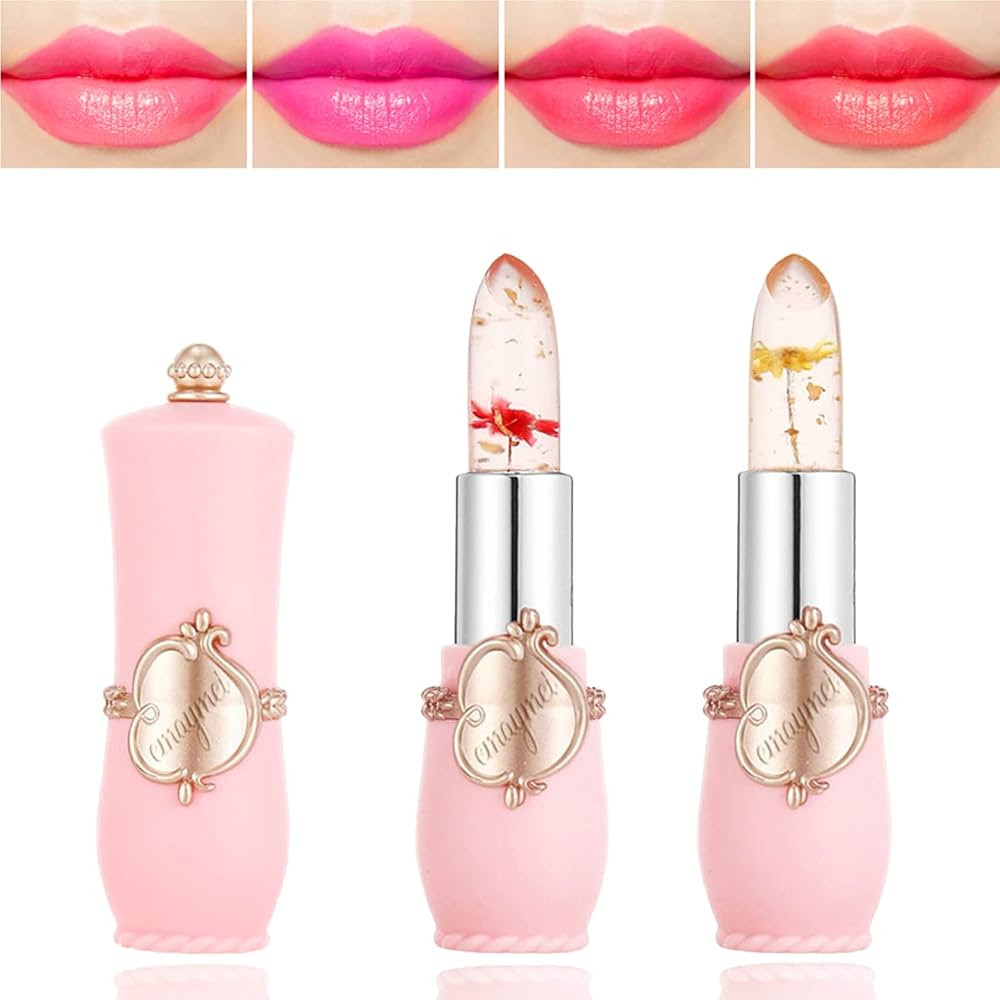 Paquete de 2 lápices labiales de gelatina de flores de cristal, PH Magic Temperature Cambio de c... | Amazon (US)