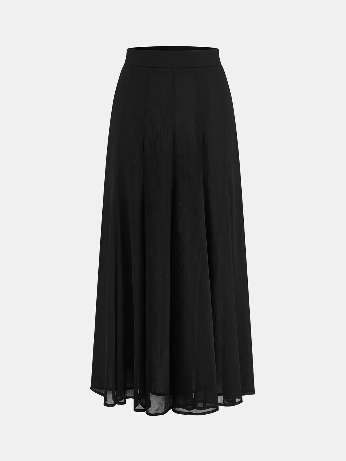 Textured Chiffon Maxi Skirt | Commense