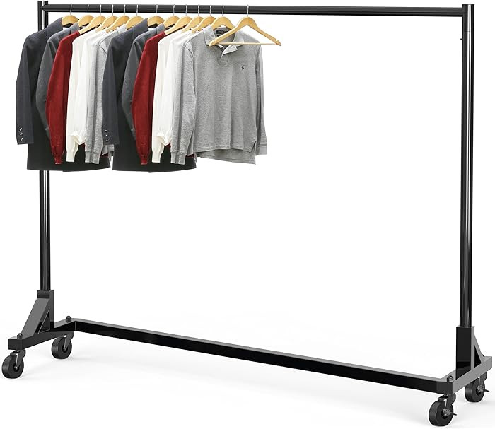 Simple Houseware Industrial Grade Z-Base Garment Rack, 500lb Load with 63 Inches Extra Long Bar, ... | Amazon (US)