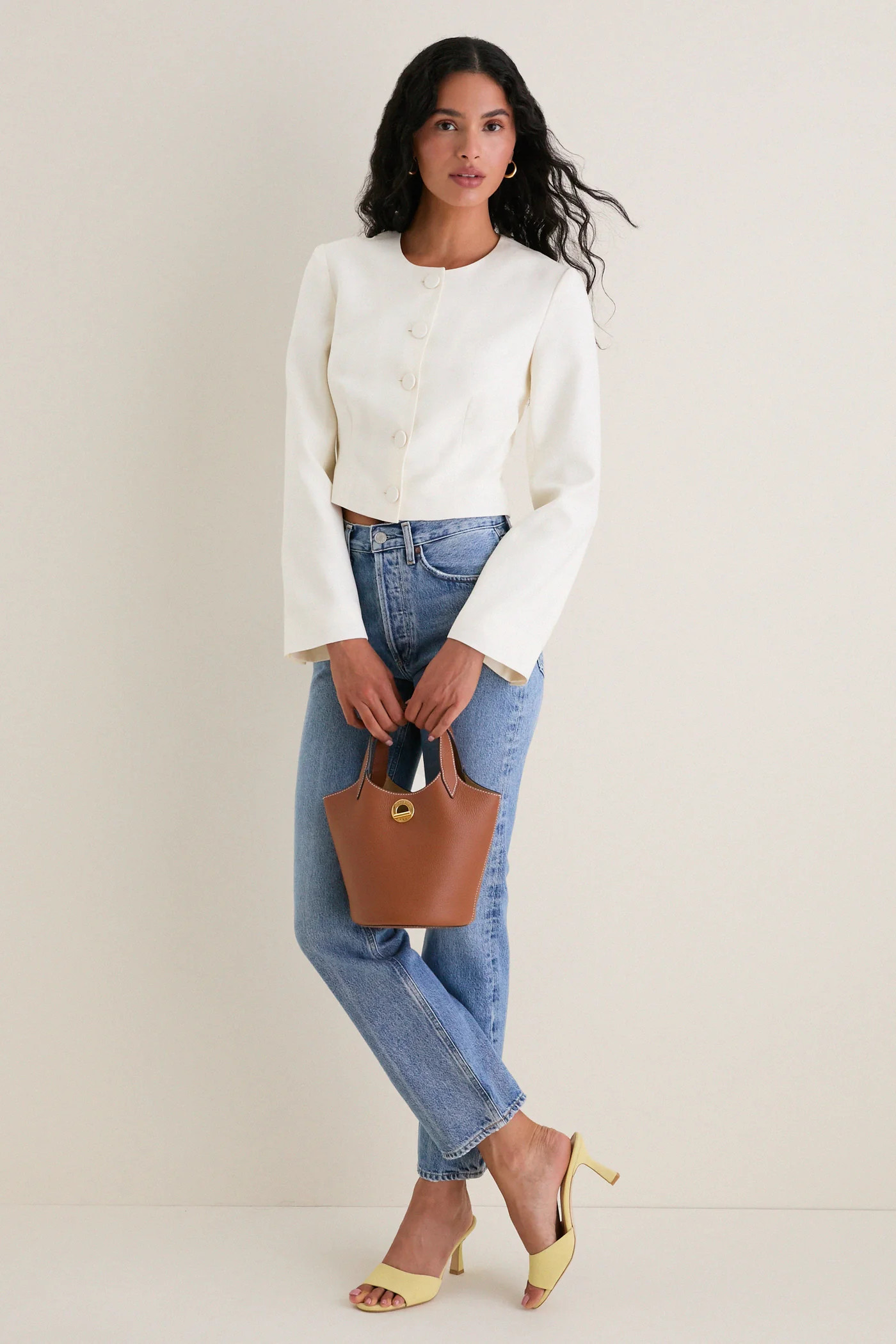 Butter Yellow Suede Sky Heels | Tuckernuck (US)
