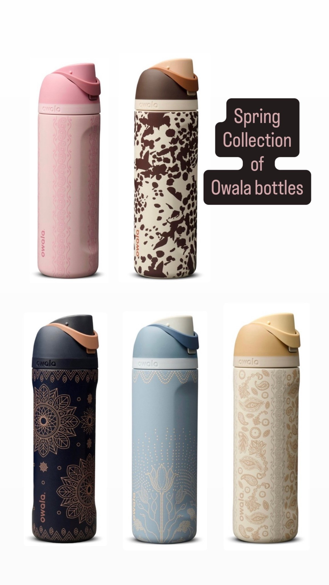 New #Owala water bottles from the spring collection. @Target 