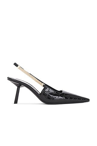 Saint Laurent Blake Slingback Pump in Noir - Black. Size 37 (also in 38, 39). | FWRD 