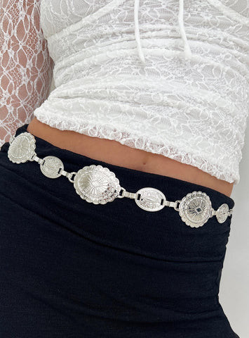 Kinzlee Belt Silver | Princess Polly US