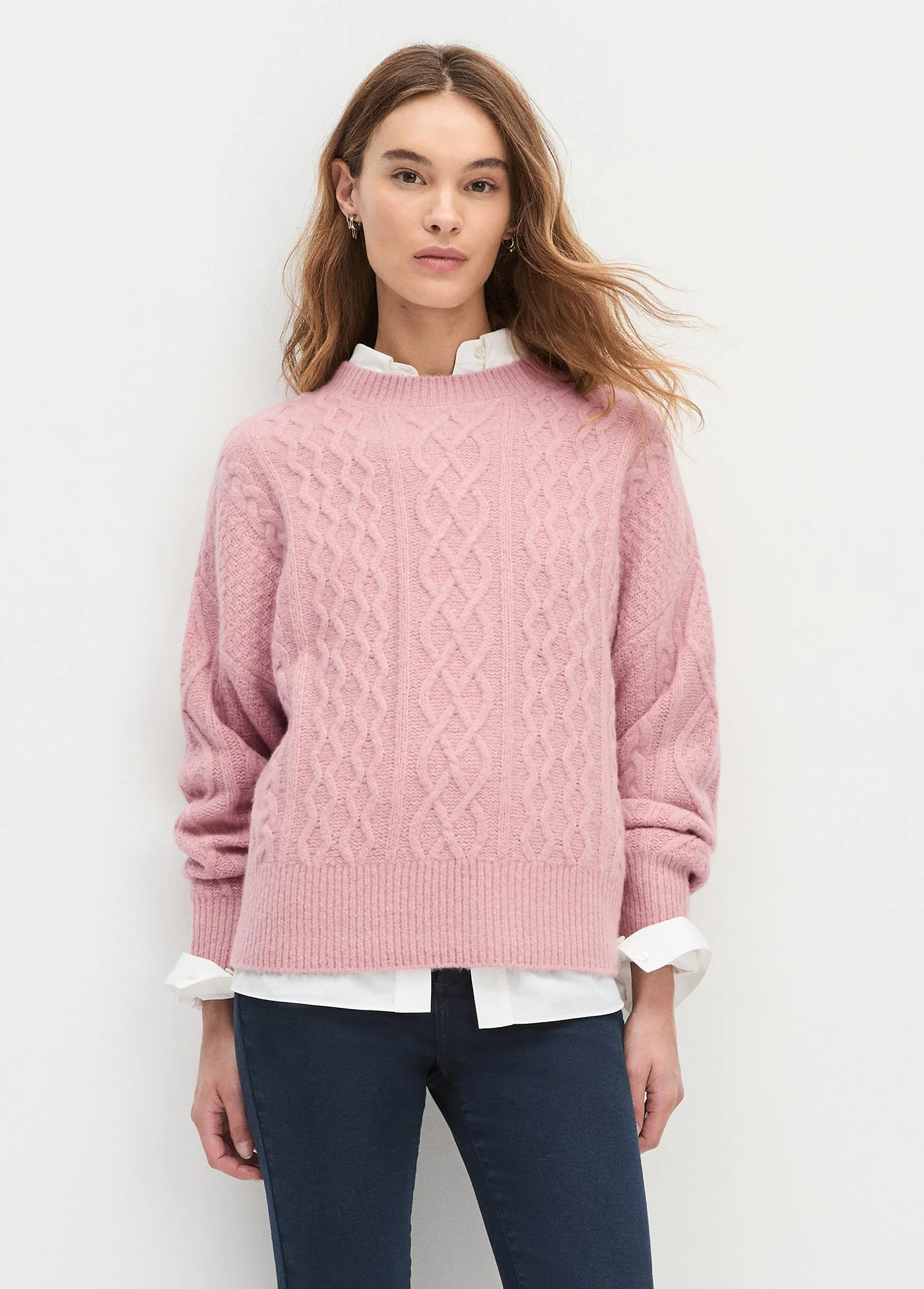 Favorite Daughter - The Oversized Cable Sweater - Whimsical Rose | Jones & Daughters