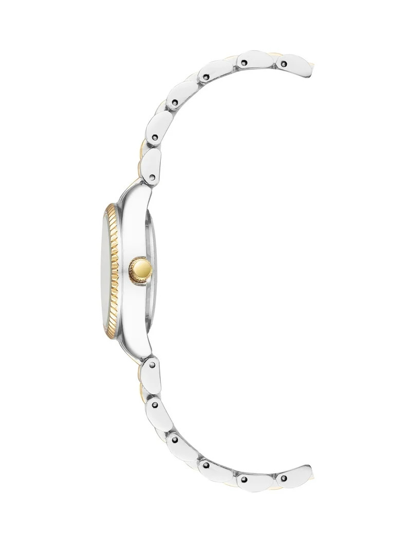 Time and Tru Two-Tone Metal Bracelet Women's Watch | Walmart (US)