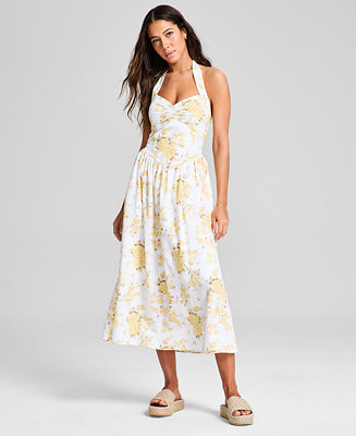 And Now This Women's Printed Halter Sweetheart-Neck Dress, Exclusively at Macy's - Macy's | Macy's