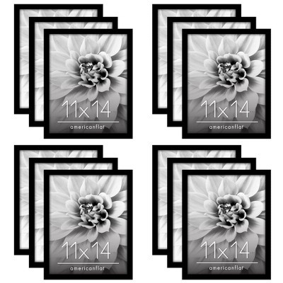 Americanflat 11x14 Picture Frame Set to Enhance Wall Decor - Black - 12 Pack | Target