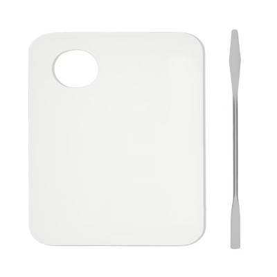 Unique Bargains Professional Foundation Kit Foundation Spatula and Palette Set Transparent Silver Tone 1Set | Target