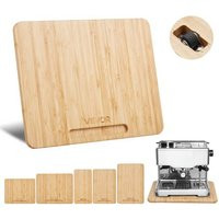 VEVOR Appliance Slider, Small 10.5 x 13-inch, Rolling Sliding Tray with Rubber Wheels & Hollow Handle, Easy to Clean, Appliance Rolling Tray for Coffee Maker, Kitchen Countertop, Natural Wood | Vevor US