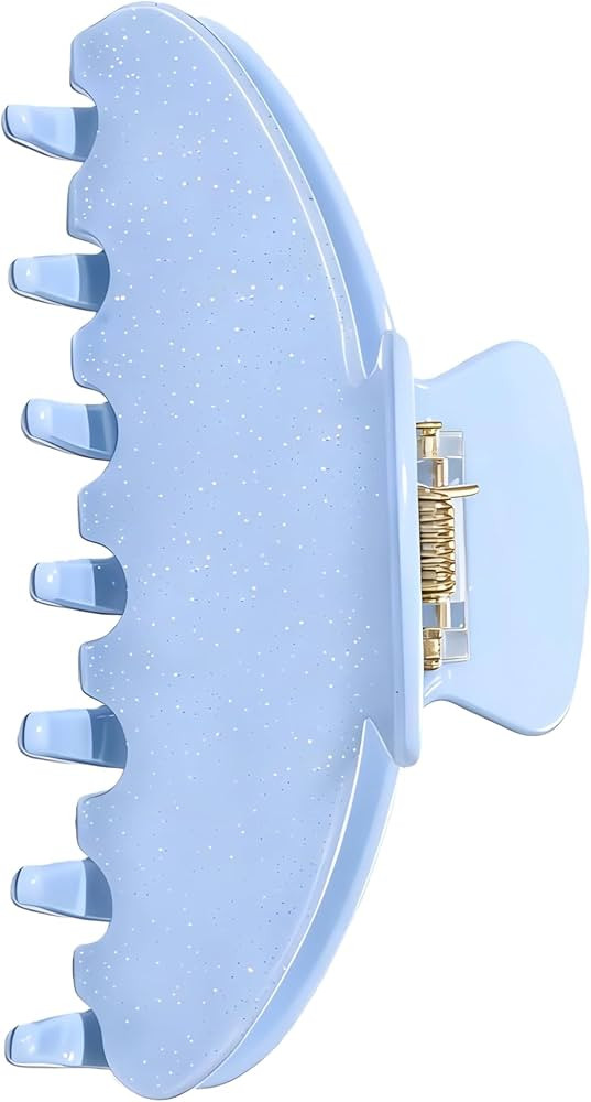 Durable Acetate Hair Clips - 4-Inch Sequin Blue Claw Clips for Fine and Thick Hair (Sequin Blue) | Amazon (US)