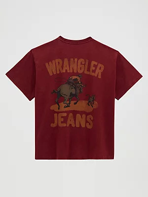 Gallopping Girlfriend Back Graphic Tee in Pomegranate | Wrangler