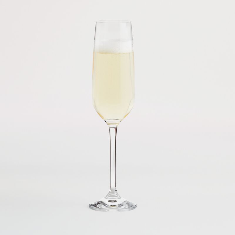 Nattie Champagne Glass Flute + Reviews | Crate & Barrel | Crate & Barrel
