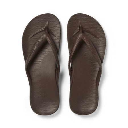 Arch Support Flip Flops - Classic - Brown | Archies Footwear US