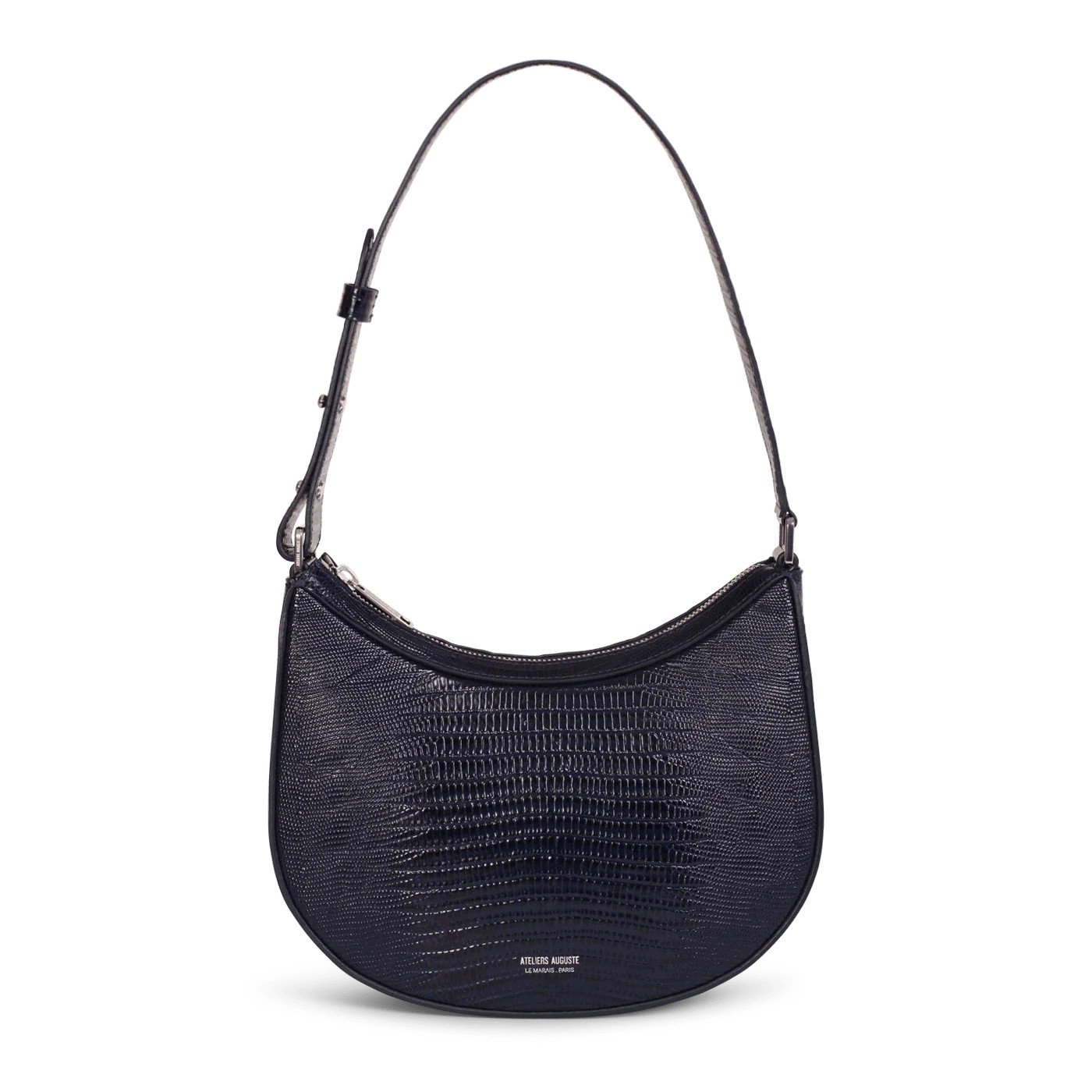 Marceau Silver Edition - Night Blue Lizard Leather | ATELIERS AUGUSTE