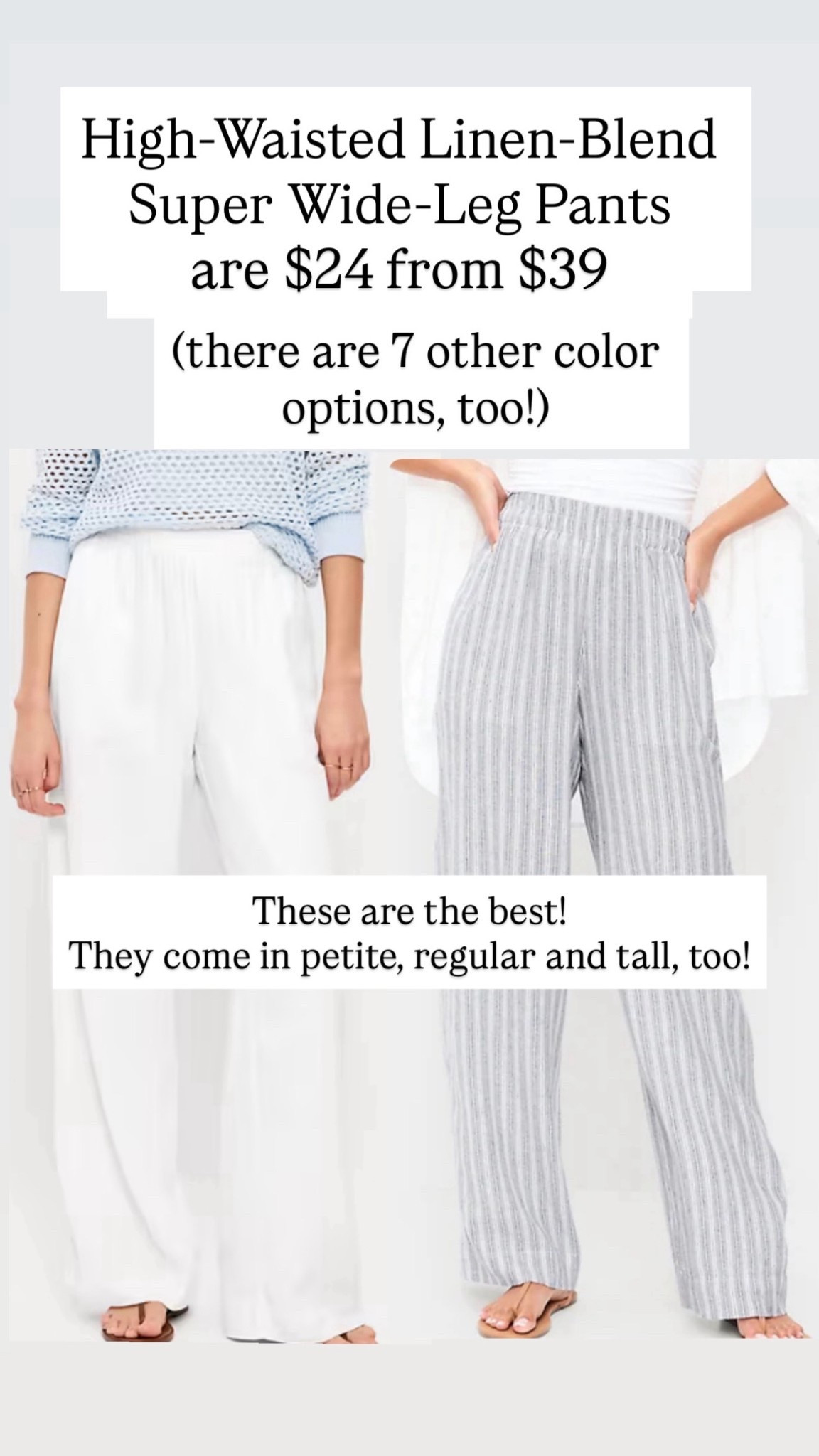 Linen-blend wide leg pants 

#LTKSaleAlert