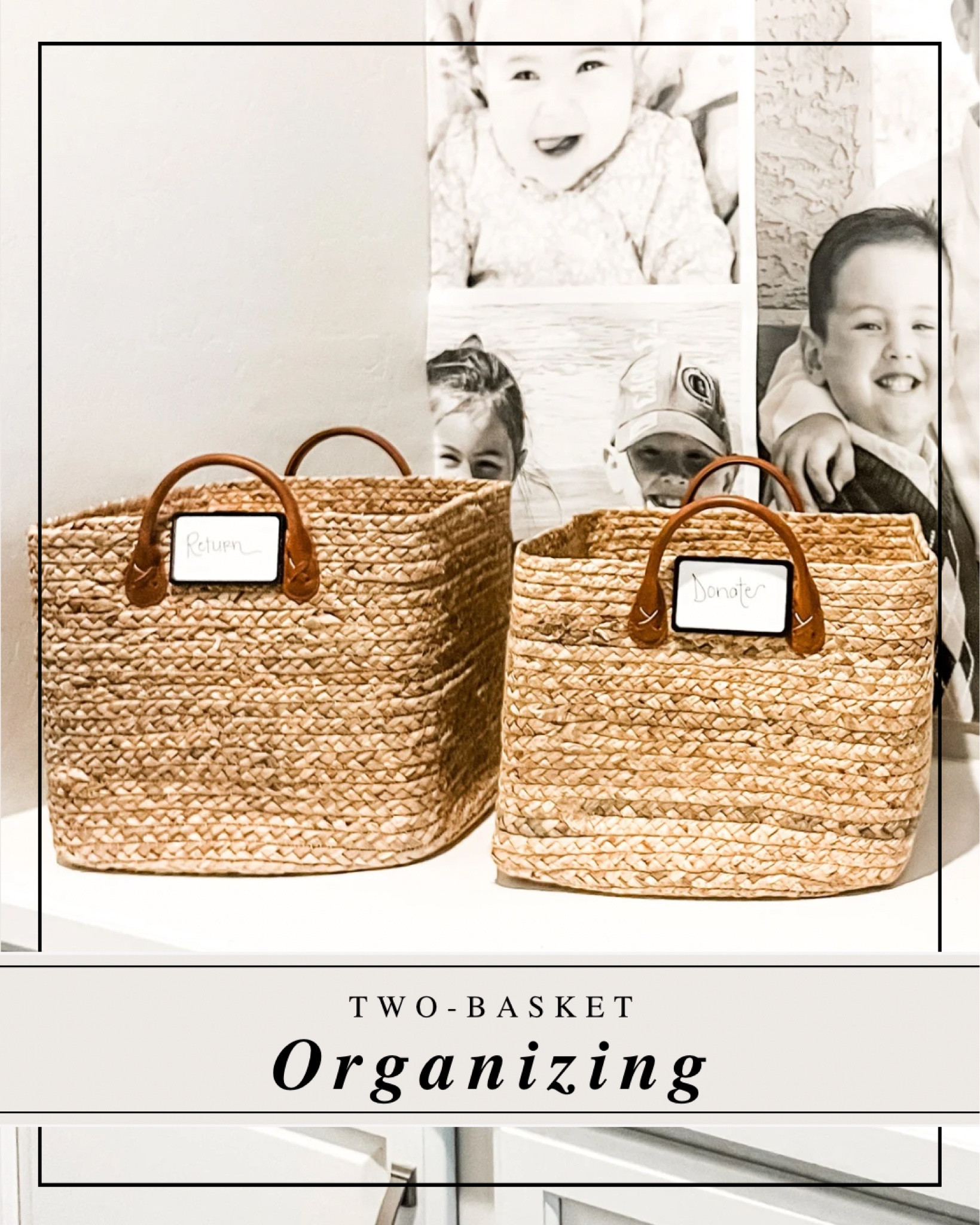 Keep clutter under control with 2 baskets in your entryway: one for returns, one for donations.

#LTKHome