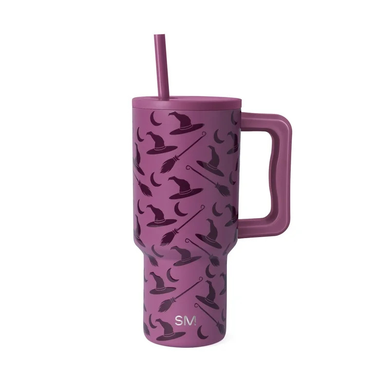Simple Modern 30 fl oz Insulated Stainless Steel Trek Tumbler with Straw Lid | Witching Hour | Walmart (US)